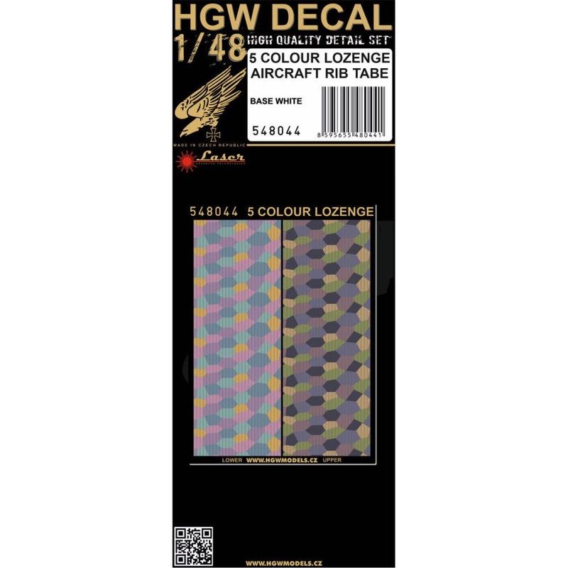 1/48 5 colour lozenge rib tapes