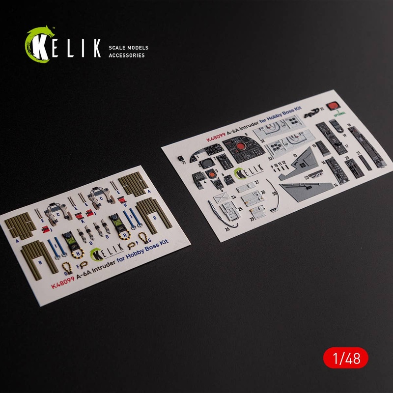 1/48 A-6A Intruder - interior 3D decals for HobbyBoss kit