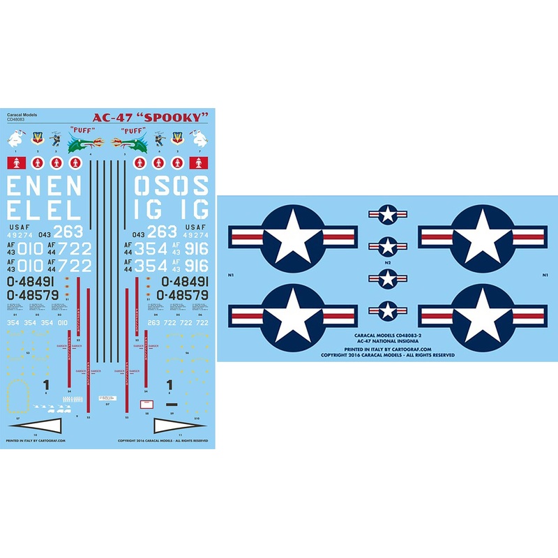 1/48 AC-47 Spoky Decal Set