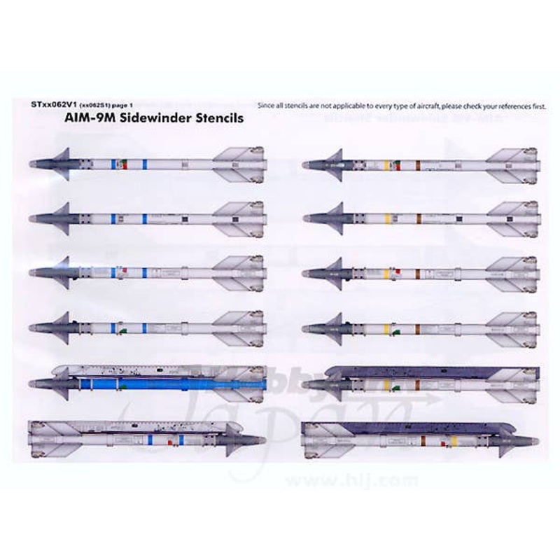 1/48 AIM-9M Missile Stencils Ver.1