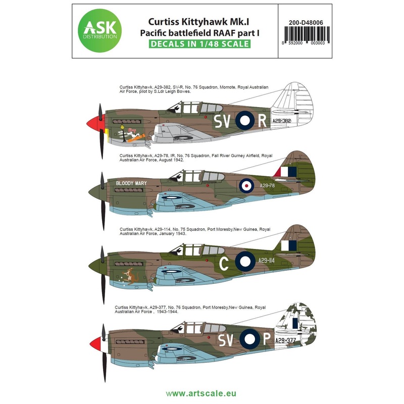 1/48 Curtiss Kittyhawk Mk.I Pacific battlefield RAAF part I