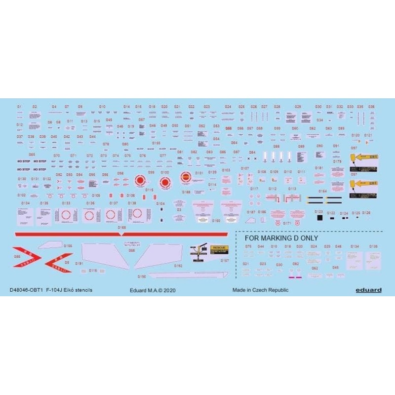 1/48 F-104J Eiko Stencils (for Eduard/Hasegawa)