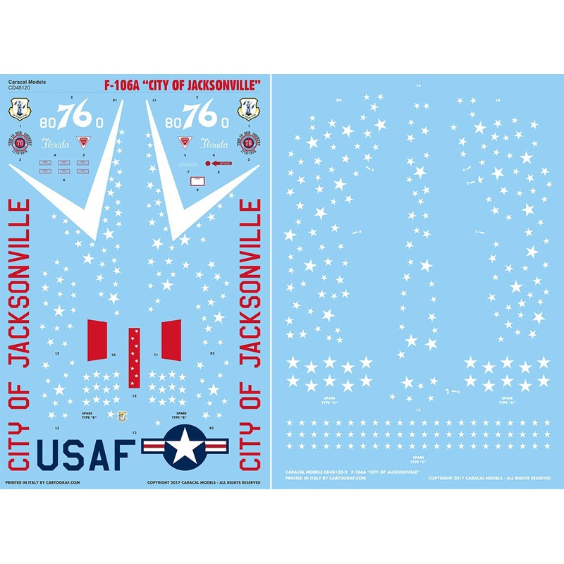1/48 F-106A City Of Jacksonville Decal