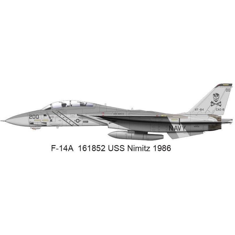 1/48 F-14A VF-84 Jolly Rogers Low Visibility USS NIMITZ Decal Sheet