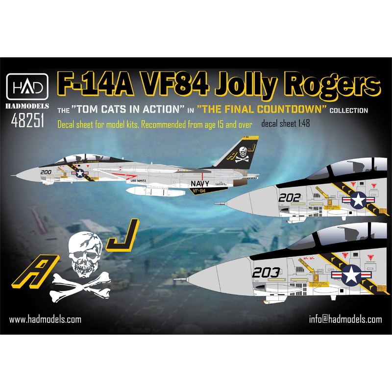 1/48 F-14A VF-84 Jolly Rogers "The Final Countdown" Collection Decals
