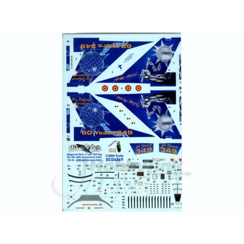 1/48 F-16A MLU Fighting Falcon 349Sqn Belgina Air Force 60&65th Anniversary