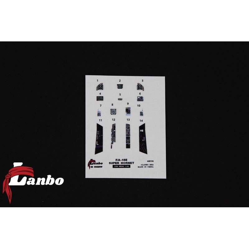 1/48 F/A-18E 3D interior decal