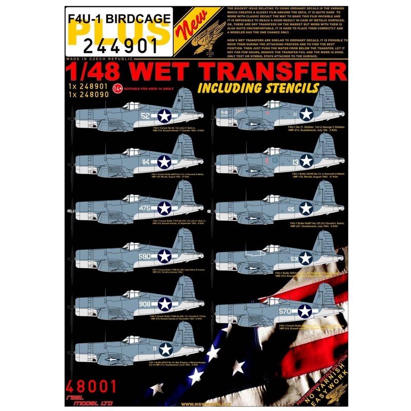 1/48 F4U-1 BIRDCAGE with Stencils