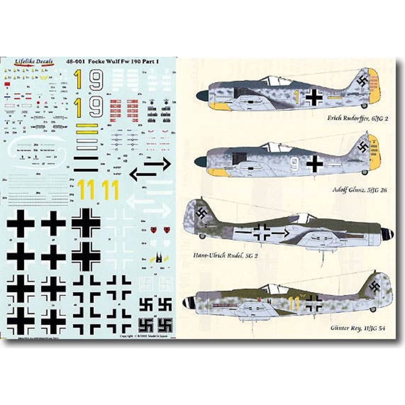 1/48 Focke-Wulf Fw190 #1 Decal