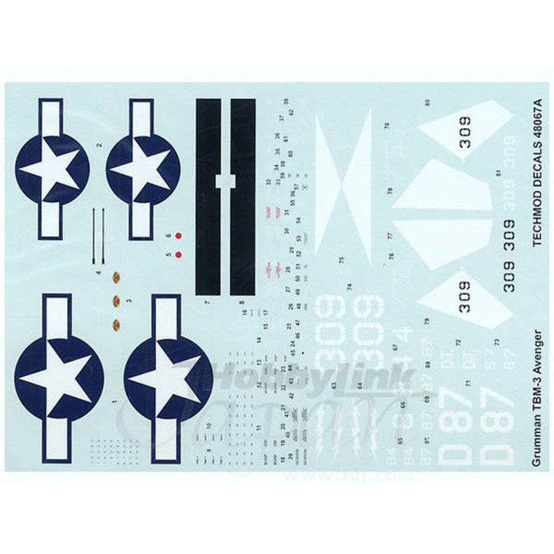 1/48 Grumman TBM-3 Avenger Decals