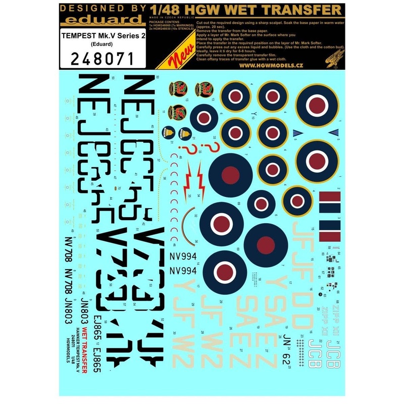 1/48 Hawker Tempest Mk.V Series 2 Markings (for Eduard)