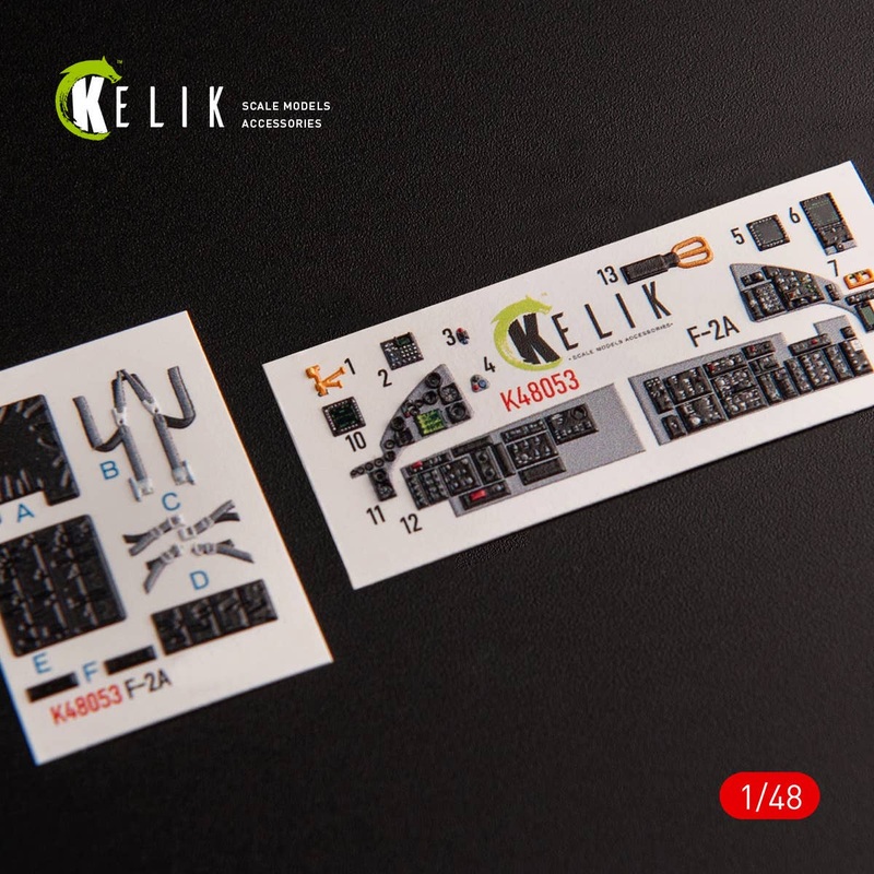 1/48 JASDF F-2A interior 3D decals for Hasegawa kit