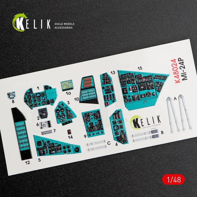 1/48 MI-24P interior 3D decals for Zvezda kit