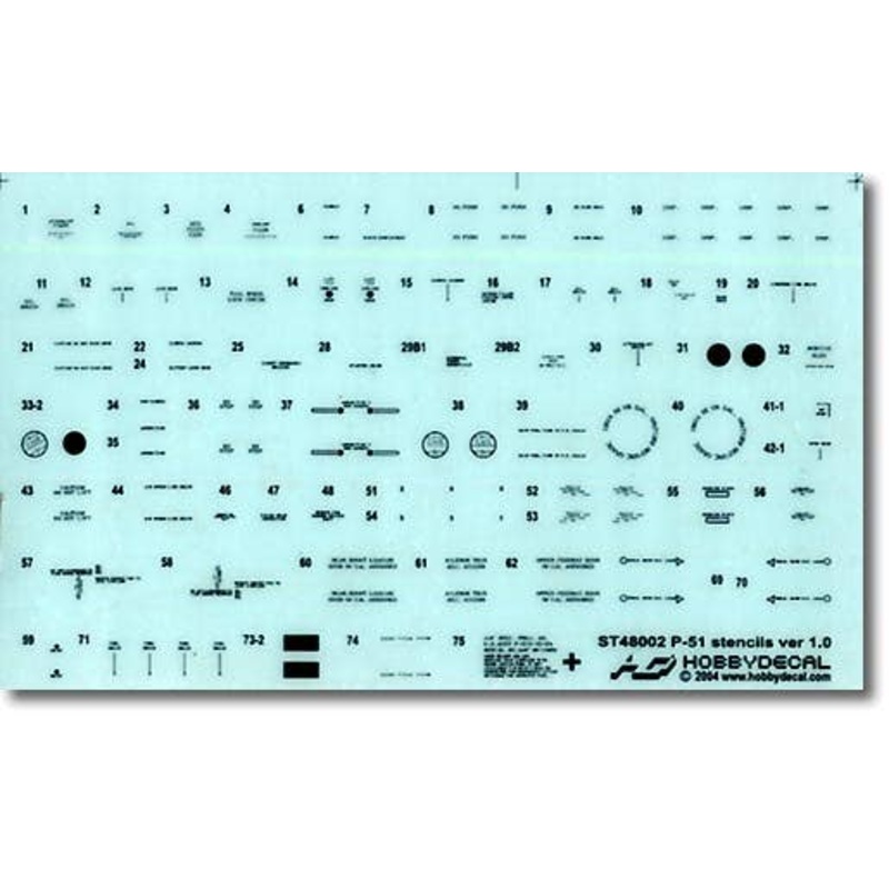 1/48 P-51 Stencils ver 1.0