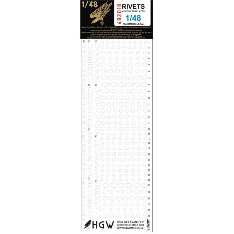 1/48 Rivet Access Templates Decal