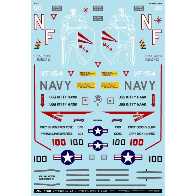 1/48 U.S. Navy F-14A Tomcat VF-154 Black Knights OTIS