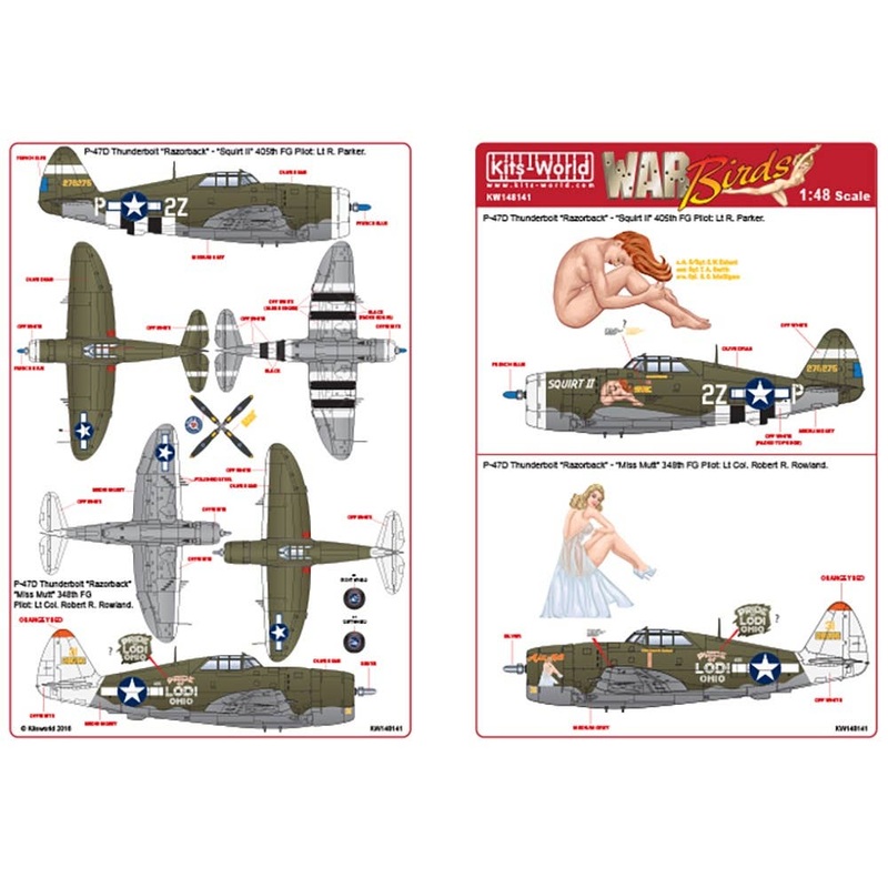 1/48 WW.II U.S. Forces P-47D Thunderbolts Leatherback "Miss Mutt"