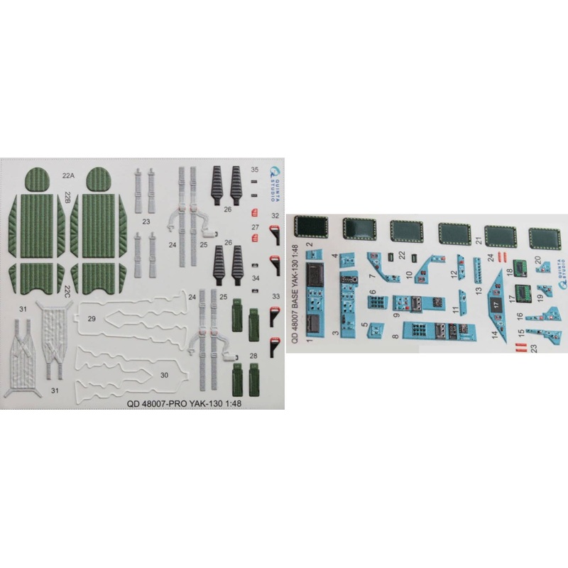 1/48 Yak-130 Interior 3D Decal (for Zudah)