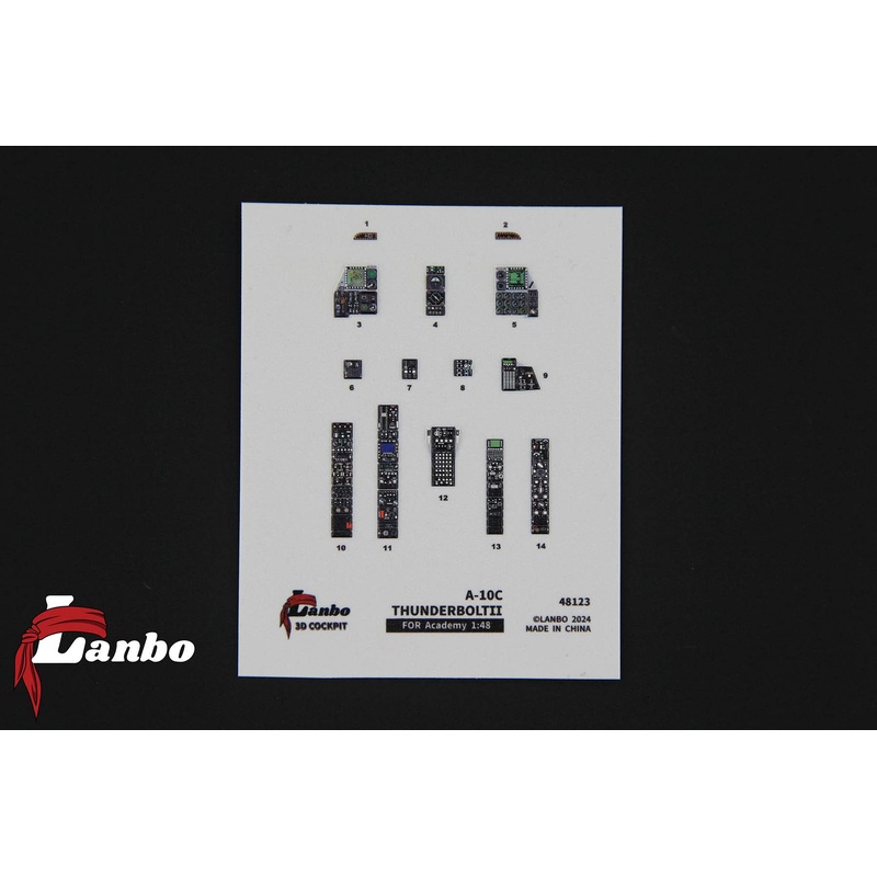 1/48 A-10C 3D interior decal