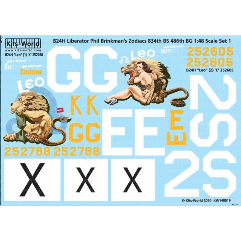 1/48 American Nose Art B24 Liberator Decal Sheet