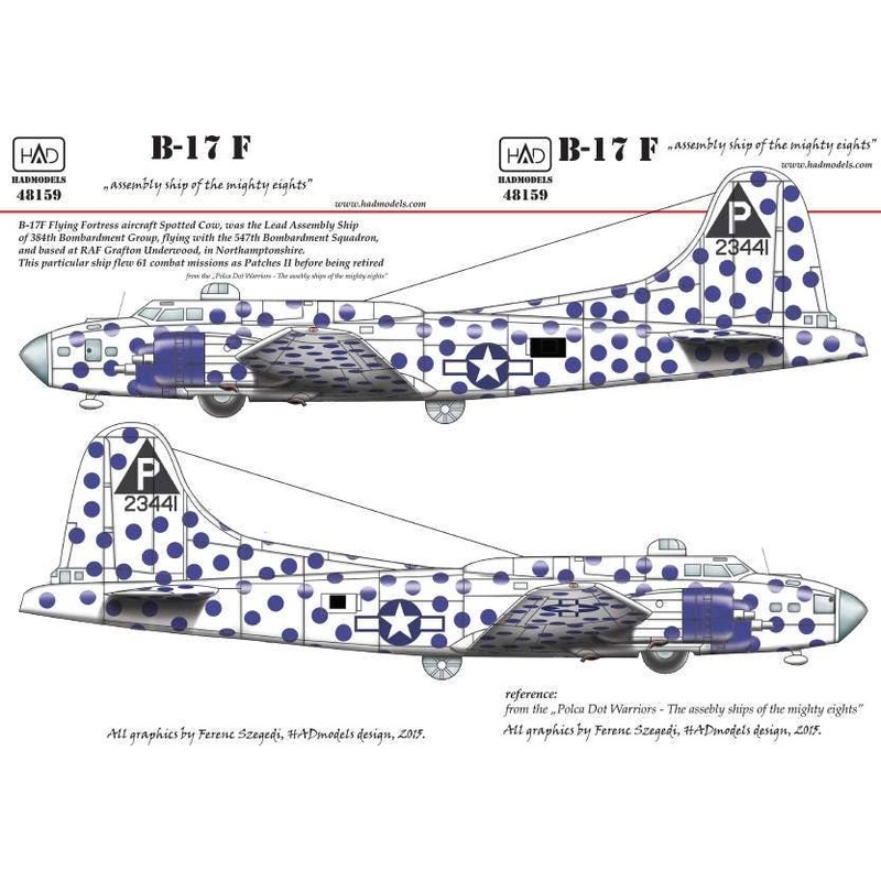 1/48 B-17F Spotted Cow USAAF Decal