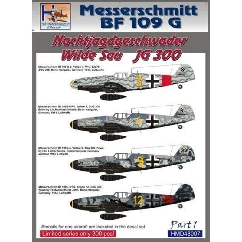 1/48 Bf 109G NJGschw Wilde Sau JG300, Pt.1