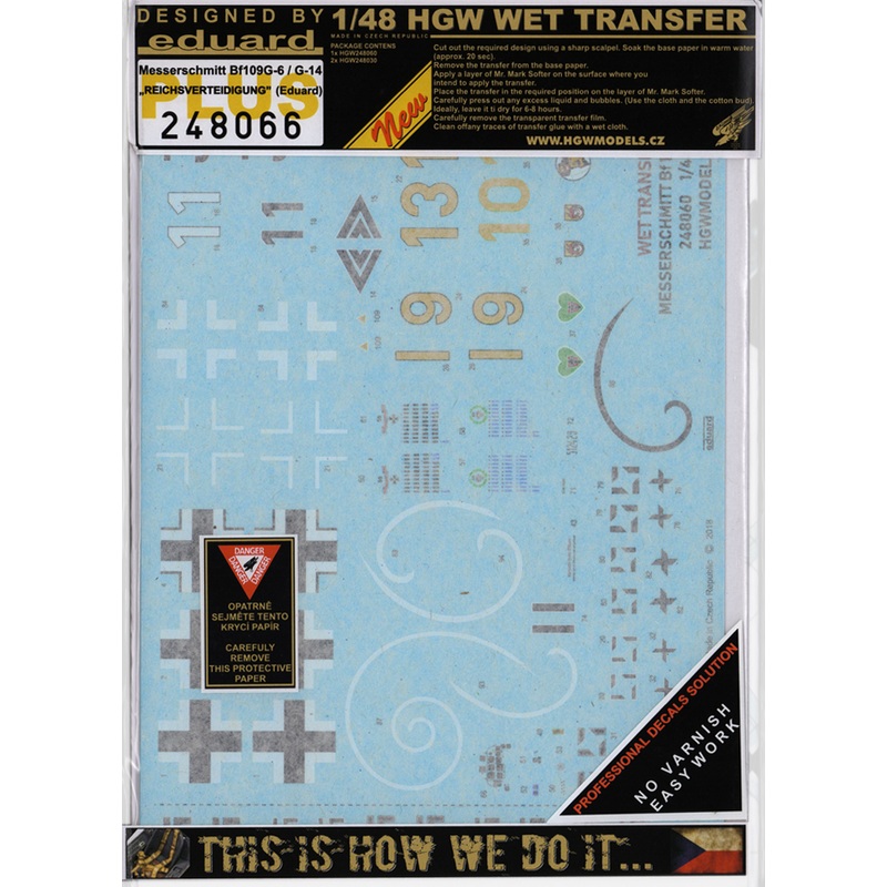 1/48 Bf109 G-6/G-14 Reichsverteidigung PLUS (for Eduard)