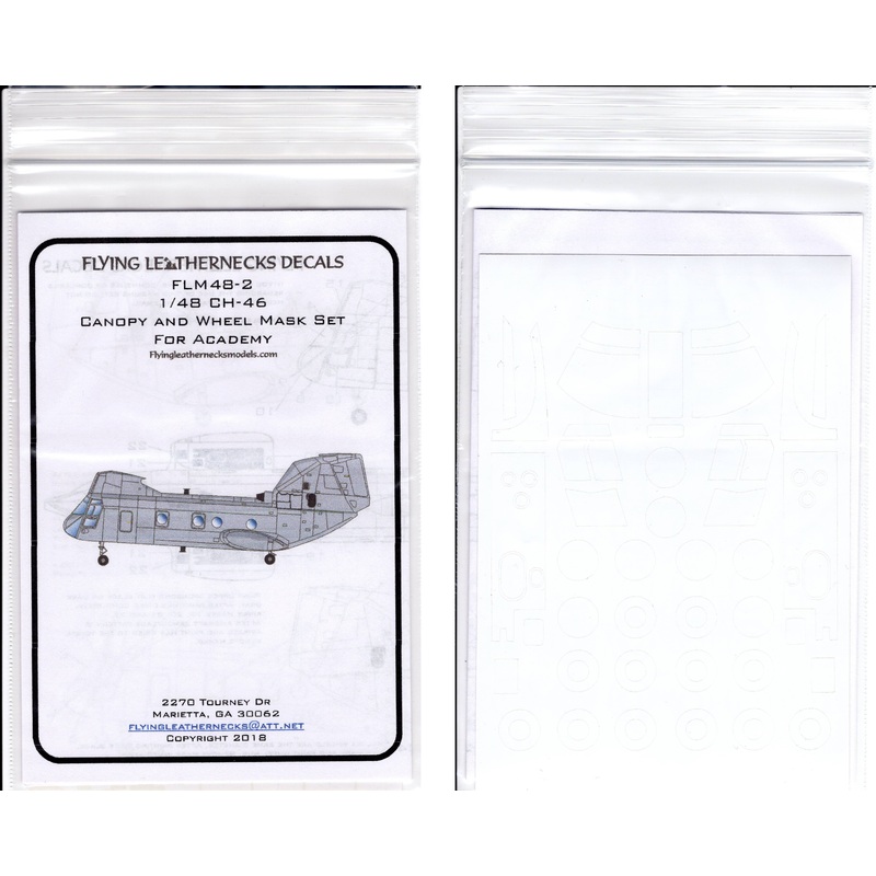1/48 Boeing CH-46 Canopy and Wheel Mask Set (for Academy)