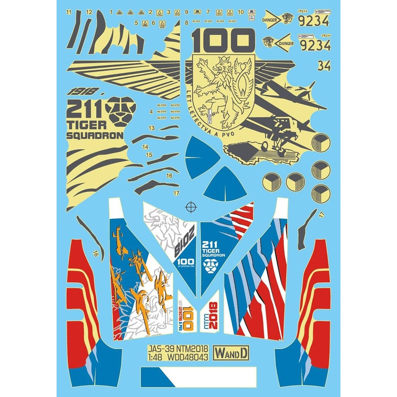 1/48 Czech Air Force JAS-39C Gripen 100th Anniversary Decal