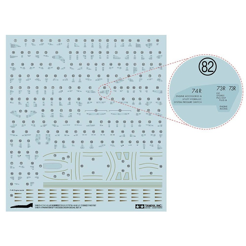 1/48 F-4 Phantom II US Navy Access Door Decal Set