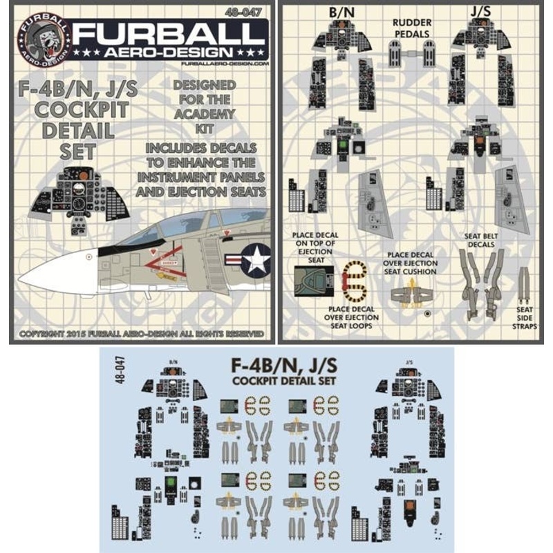1/48 F-4B/N,J/S Cockpit Detail Set