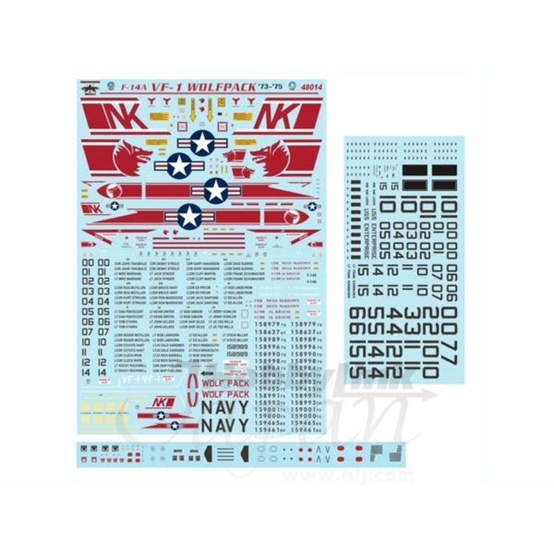 1/48 F14-A Tomcat VF-1 Wolfpack 1937-75