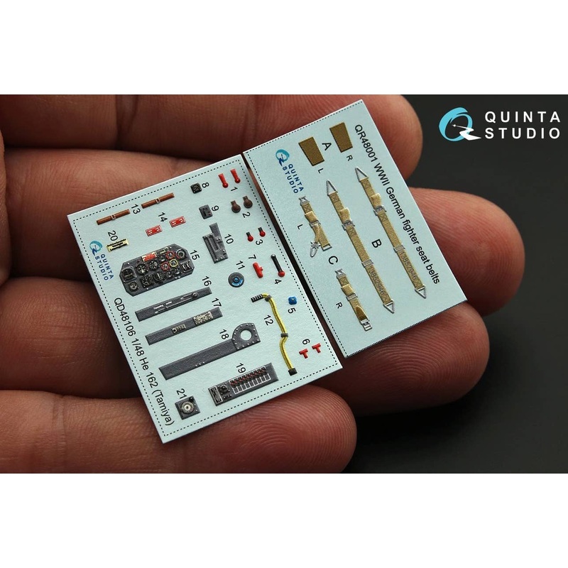 1/48  He-162 Interior 3D Decal for Tamiya  kit