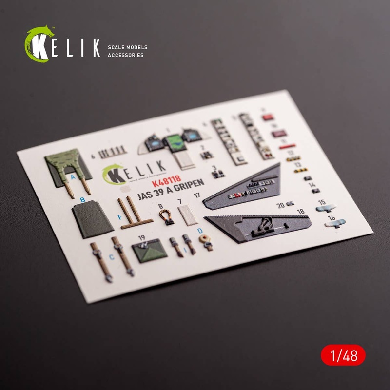 1/48 JAS-39A - interior 3D decals for Italeri kit (for. Italeri)