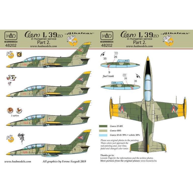 1/48 L-39 Hungarian with DDR Painting Decal Sheet