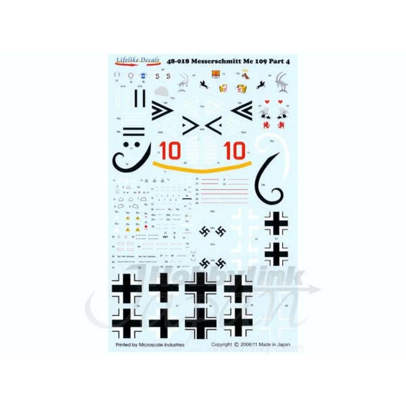 1/48 Messerschmitt Me109 #4 Decal