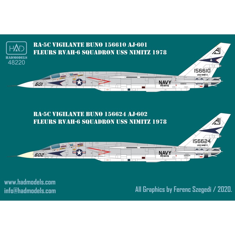 1/48 RA-5C Vigilante RVAH-6 USS Nimitz 1978