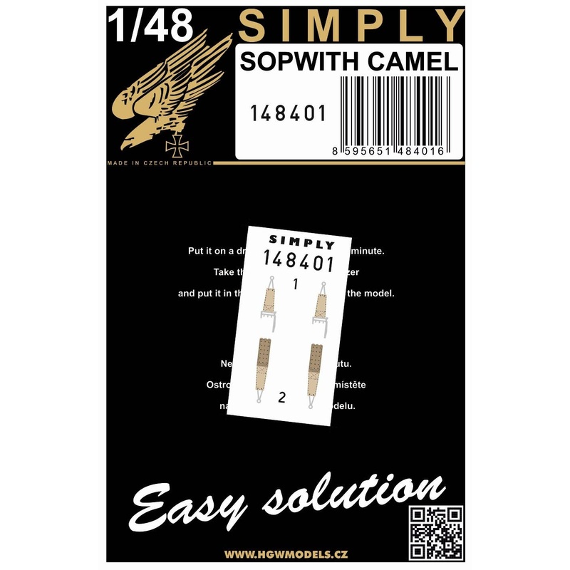 1/48 Sopwith Camel 3D Decals Seatbelts