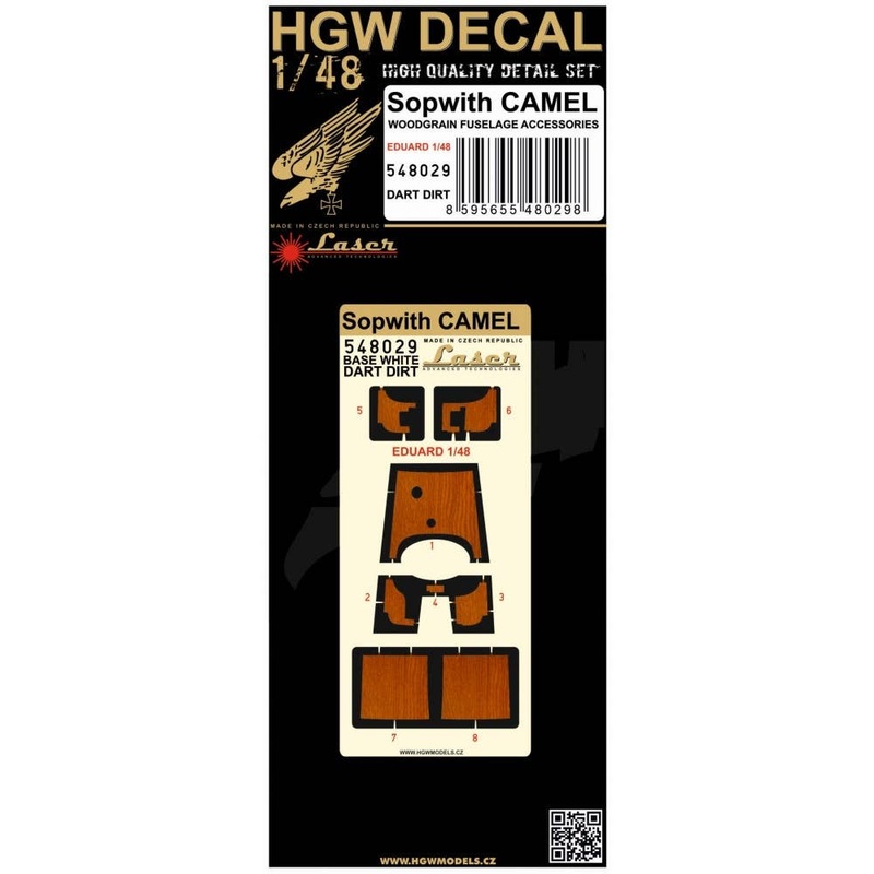 1/48 Sopwith CAMEL - Dark Wood - Decal