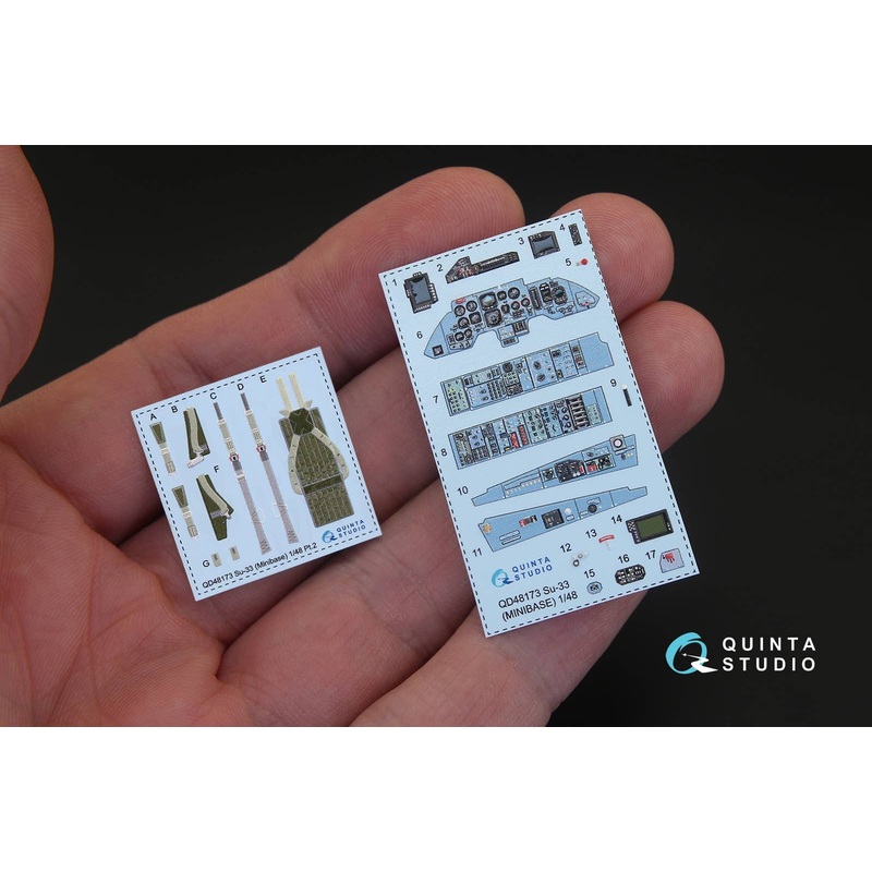 1/48 Su-33 3D-Printed & coloured Interior on decal paper for Minibase kit