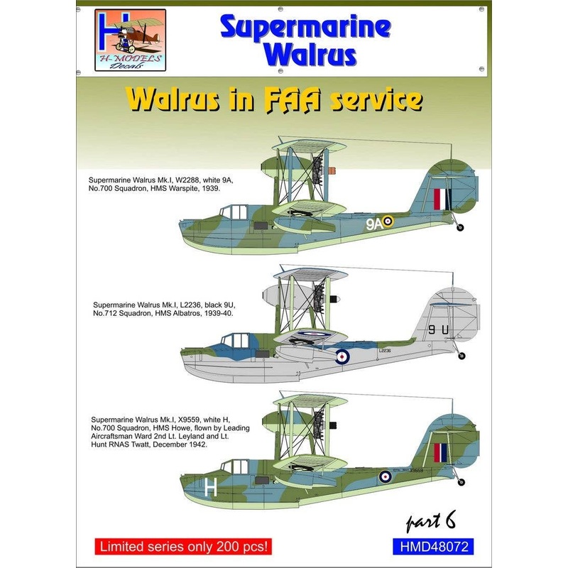 1/48 Supermarine Walrus Mk.I Part 6 FAA Service