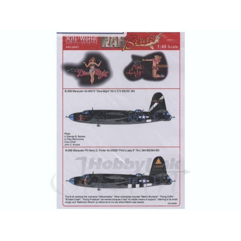 1/48 U.S. Army B-26B Marauder Pink's Lady & Dina Might
