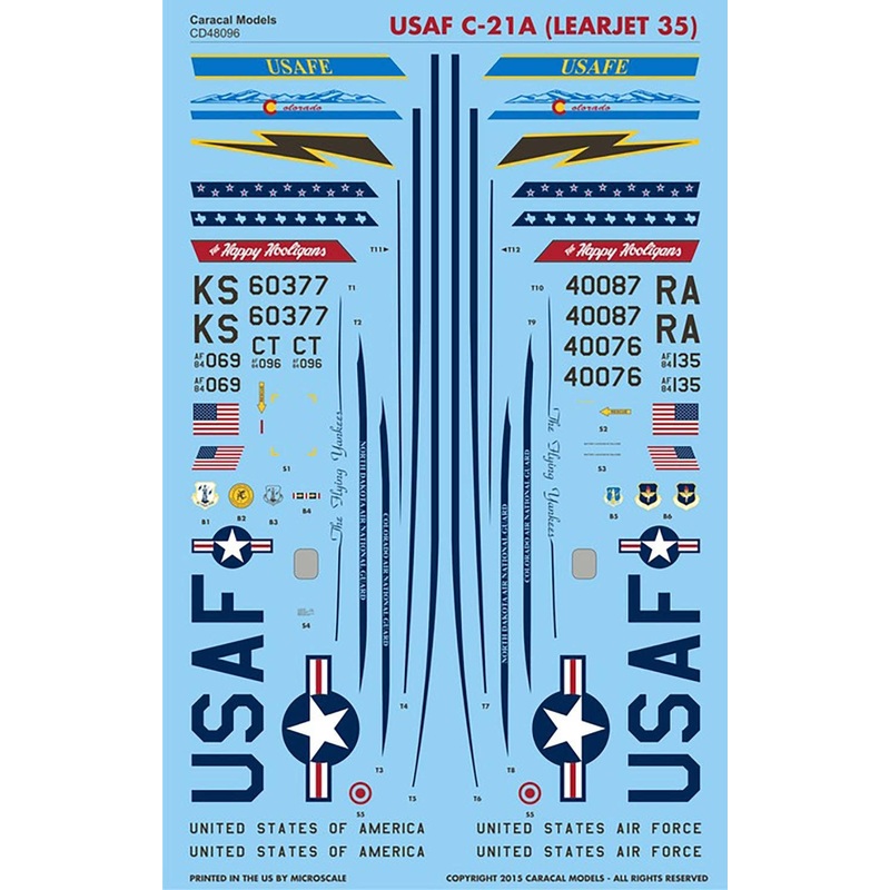 1/48 US Air Force C-21 (Learjet 35) Decal