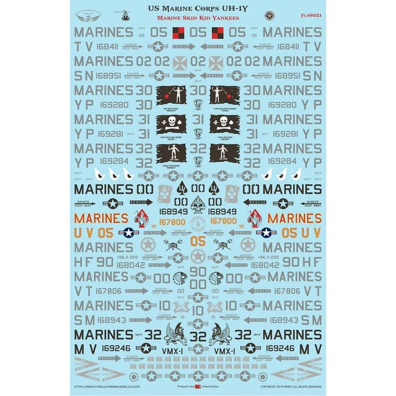1/48 USMC UH-1Y Marine Skid Kid Yankees