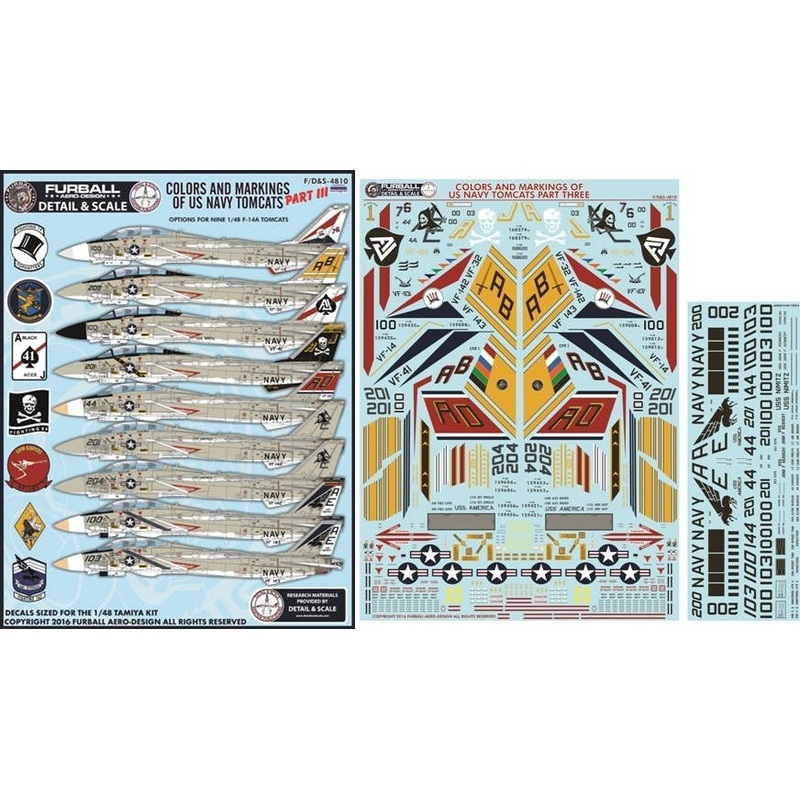 1/48 USN F-14 Tomcats Colors & Markings Part III