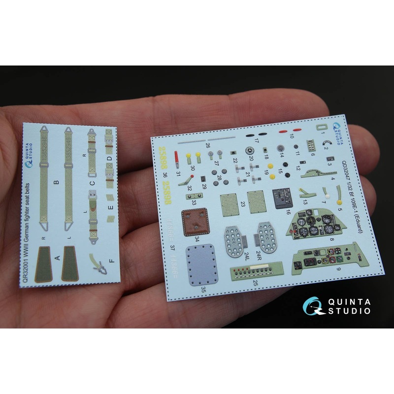 1/32 Bf109E-1 Interior 3D Decal (for Eduard)