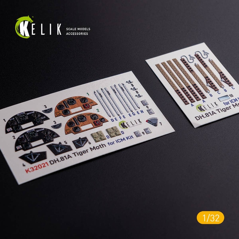 1/32 DH.81A Tiger Moth - Interior 3D Decal for ICM kit