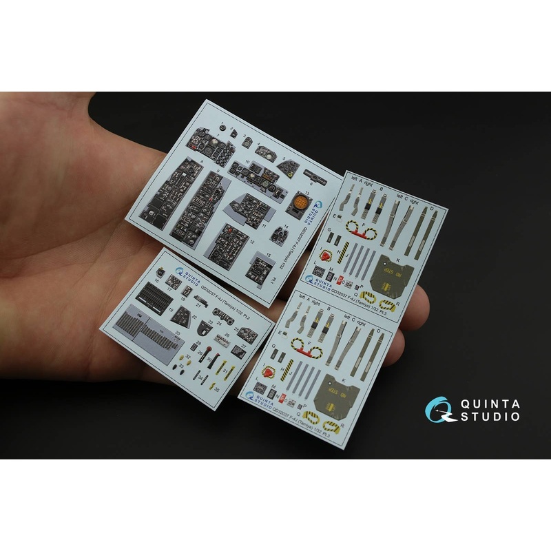 1/32 F-4J 3D-Printed & coloured Interior on decal paper (for Tamiya kit)