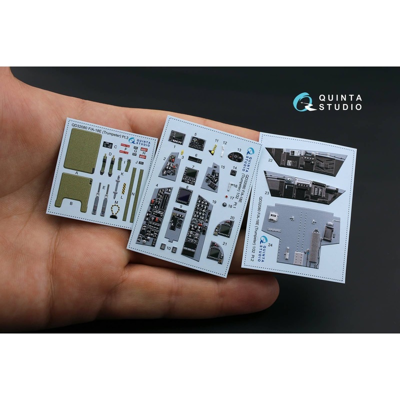 1/32 F/A-18E  3D-Printed & coloured Interior on decal paper for Trumpeter kit