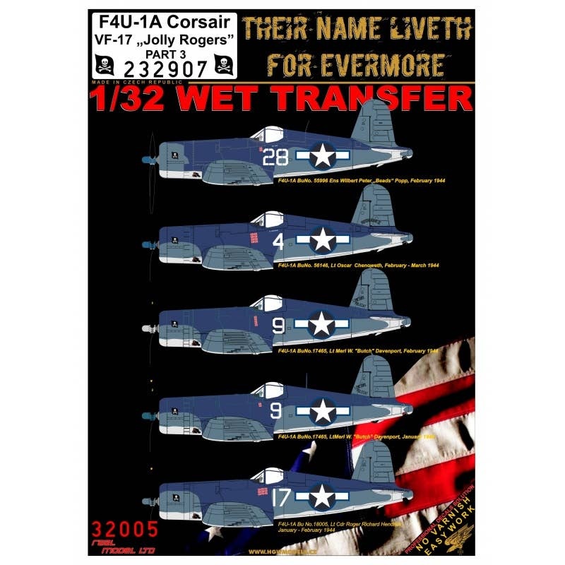 1/32 F4U-1A VF-17 Jolly Rogers Part 3